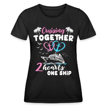 Cruise Couple Sea Voyage Cruise Ship - Women's Functional T-Shirt - black - Front - AI Model Female 172 light (172cm)