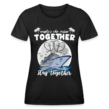 Cruise Couple Sea Voyage Cruise Ship - Women's Functional T-Shirt - black - Front - AI Model Female 172 light (172cm)