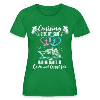 Kreuzfahrt Paar Seereise Kreuzfahrtschiff - Frauen Funktions-T-Shirt - Kelly Green - Vorne - AI Model Female 172 dark (172cm)