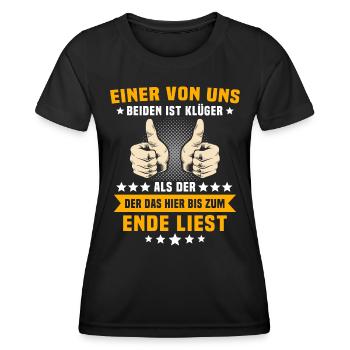 Lustige Sprüche - Frauen Funktions-T-Shirt - Schwarz - Vorne - AI Model Female 172 light (172cm)