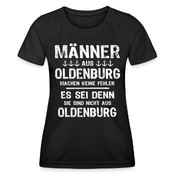 Oldenburg Sprüche Oldenburger Spruch - Frauen Funktions-T-Shirt - Schwarz - Vorne - AI Model Female 172 light (172cm)