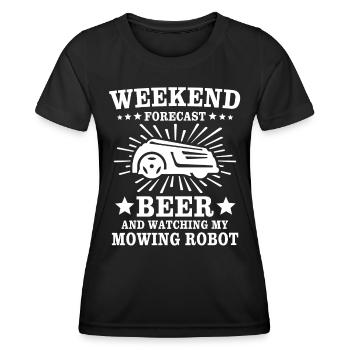 Tondeuse robot - T-shirt sport Femme - noir - Devant - AI Model Female 172 light (172cm)