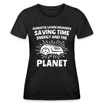 Tondeuse robot - T-shirt sport Femme - noir - Devant - AI Model Female 172 light (172cm)