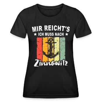 Zinnowitz Sprüche Zinnowitzer Spruch - Frauen Funktions-T-Shirt - Schwarz - Vorne - AI Model Female 172 light (172cm)