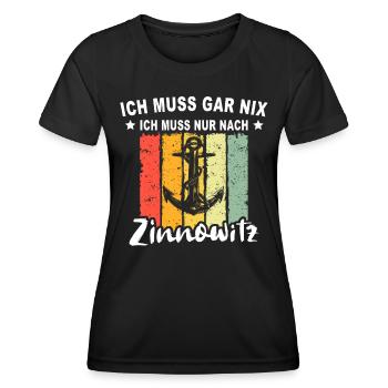 Zinnowitz Sprüche Zinnowitzer - Frauen Funktions-T-Shirt - Schwarz - Vorne - AI Model Female 172 light (172cm)