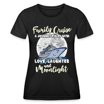 Croisière familiale - T-shirt sport Femme - noir - Devant - AI Model Female 172 light (172cm)