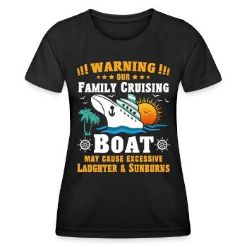 Croisière familiale - T-shirt sport Femme - noir - Devant - AI Model Female 172 light (172cm)