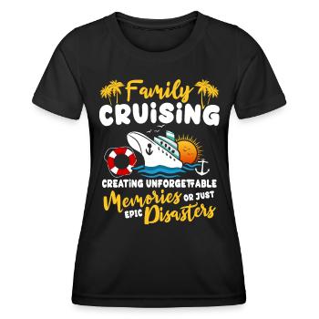 Croisière familiale - T-shirt sport Femme - noir - Devant - AI Model Female 172 light (172cm)