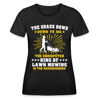 Lawn mower lawn mowing king - Women's Functional T-Shirt - black - Front - AI Model Female 172 light (172cm)