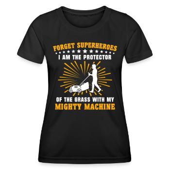 Rasenmäher Rasen Mähen - Frauen Funktions-T-Shirt - Schwarz - Vorne - AI Model Female 172 light (172cm)