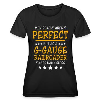 Railway Garden Perfect G Gauge - Women's Functional T-Shirt - black - Front - AI Model Female 172 light (172cm)
