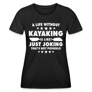 Kayak - T-shirt sport Femme - noir - Devant - AI Model Female 172 light (172cm)