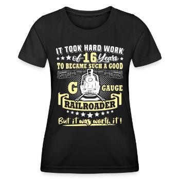 Garden Railway 16e anniversaire Garden Railway Gauge G - T-shirt sport Femme - noir - Devant - AI Model Female 172 light (172cm)