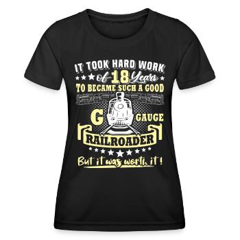 Garden Railway 18e anniversaire Garden Railway Gauge G - T-shirt sport Femme - noir - Devant - AI Model Female 172 light (172cm)