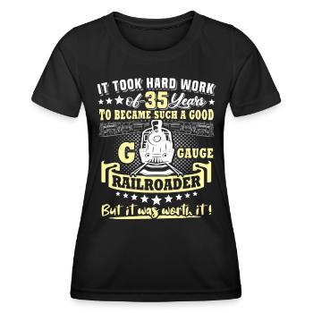 Garden Railway 35e anniversaire Garden Railway Gauge G - T-shirt sport Femme - noir - Devant - AI Model Female 172 light (172cm)