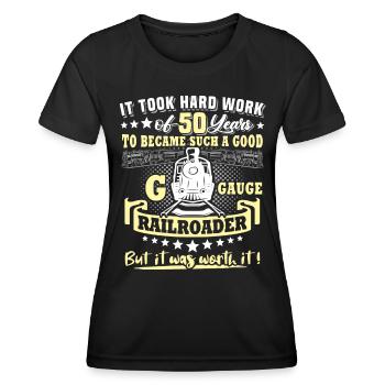 Garden Railway 50e anniversaire Garden Railway Gauge G - T-shirt sport Femme - noir - Devant - AI Model Female 172 light (172cm)
