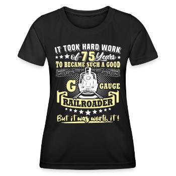 Garden Railway 75e anniversaire Garden Railway Gauge G - T-shirt sport Femme - noir - Devant - AI Model Female 172 light (172cm)