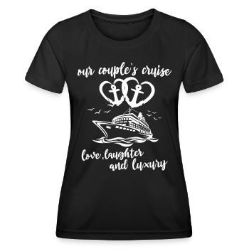 Couple de croisière - T-shirt sport Femme - noir - Devant - AI Model Female 172 light (172cm)