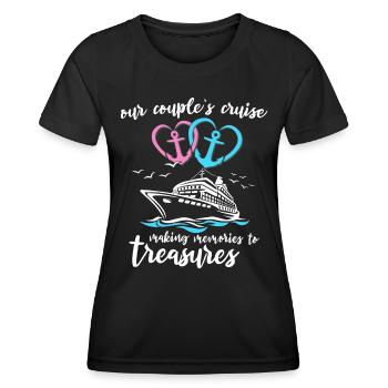 Couple de croisière - T-shirt sport Femme - noir - Devant - AI Model Female 172 light (172cm)