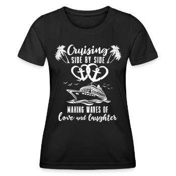 Croisière Bateau Couple Croisière - T-shirt sport Femme - noir - Devant - AI Model Female 172 light (172cm)