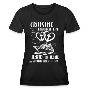 Croisière Bateau Couple Croisière - T-shirt sport Femme - noir - Devant - AI Model Female 172 light (172cm)