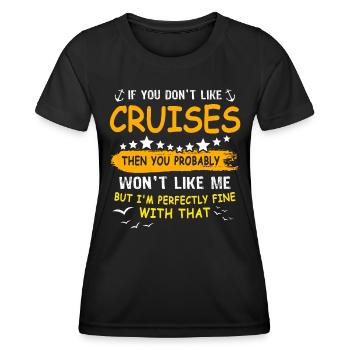 Croisière Sea Voyage Croisière en famille - T-shirt sport Femme - noir - Devant - AI Model Female 172 light (172cm)
