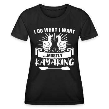 Kayaking Kayak - T-shirt sport Femme - noir - Devant - AI Model Female 172 light (172cm)
