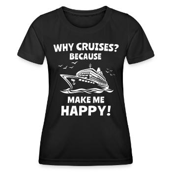 Cruise Cruise Travel Cruise Ship - Women's Functional T-Shirt - black - Front - AI Model Female 172 light (172cm)