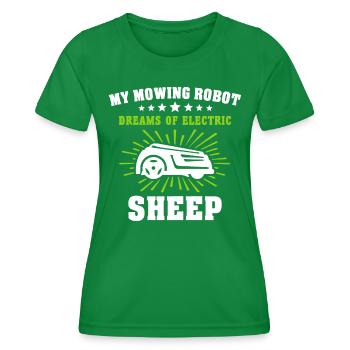 Tondeuse robot - T-shirt sport Femme - vert - Devant - AI Model Female 172 dark (172cm)