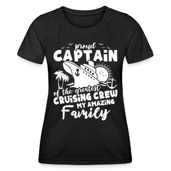 Famille Croisière - T-shirt sport Femme - noir - Devant - AI Model Female 172 light (172cm)