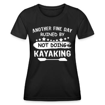 Kayaking Kayaker Kayak - Women's Functional T-Shirt - black - Front - AI Model Female 172 light (172cm)