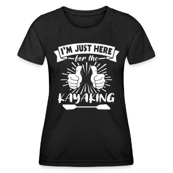 Kayaking Kayaker Kayak - Women's Functional T-Shirt - black - Front - AI Model Female 172 light (172cm)