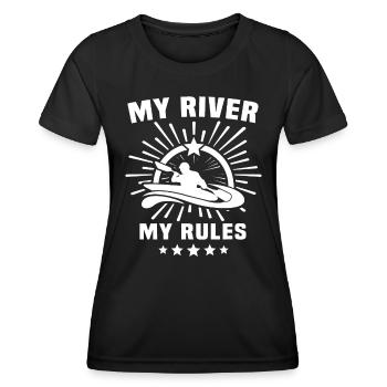 Kayaking Kayaker Kayak - Women's Functional T-Shirt - black - Front - AI Model Female 172 light (172cm)