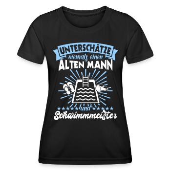 Schwimmmeister Bademeister - Frauen Funktions-T-Shirt - Schwarz - Vorne - AI Model Female 172 light (172cm)