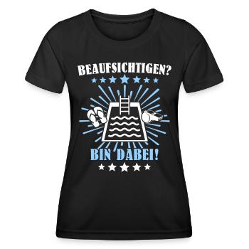 Schwimmmeister Bademeister - Frauen Funktions-T-Shirt - Schwarz - Vorne - AI Model Female 172 light (172cm)
