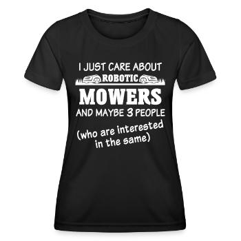 Tondeuse robot - T-shirt sport Femme - noir - Devant - AI Model Female 172 light (172cm)