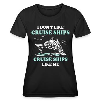 Kreuzfahrtschiff Kreuzfahrt - Frauen Funktions-T-Shirt - Schwarz - Vorne - AI Model Female 172 light (172cm)