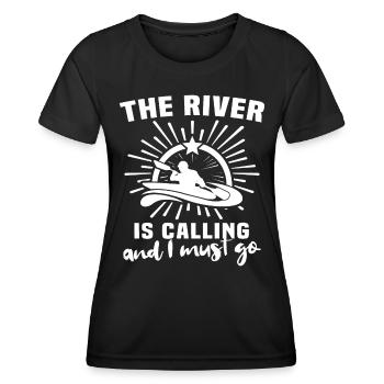 Kayak Kayaking - T-shirt sport Femme - noir - Devant - AI Model Female 172 light (172cm)