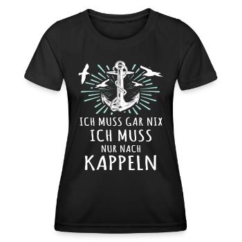Kappeln Sprüche Kappelner Spruch - Frauen Funktions-T-Shirt - Schwarz - Vorne - AI Model Female 172 light (172cm)