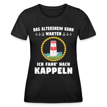 Kappeln Sprüche Kappelner Spruch - Frauen Funktions-T-Shirt - Schwarz - Vorne - AI Model Female 172 light (172cm)