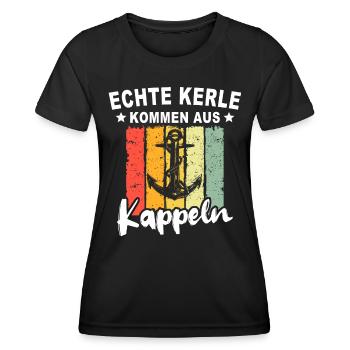 Kappeln Sprüche Kappelner Spruch - Frauen Funktions-T-Shirt - Schwarz - Vorne - AI Model Female 172 light (172cm)
