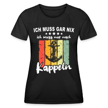 Kappeln Kappelner - Frauen Funktions-T-Shirt - Schwarz - Vorne - AI Model Female 172 light (172cm)