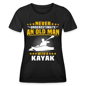 Kayak Sous-estimer les kayakistes - T-shirt sport Femme - noir - Devant - AI Model Female 172 light (172cm)