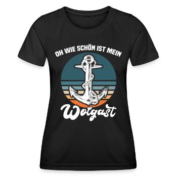 Wolgast Sprüche Wolgaster Spruch - Frauen Funktions-T-Shirt - Schwarz - Vorne - AI Model Female 172 light (172cm)
