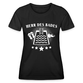 Schwimmmeister Bademeister - Frauen Funktions-T-Shirt - Schwarz - Vorne - AI Model Female 172 light (172cm)