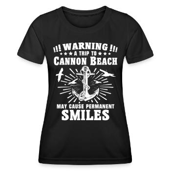 Cannon Beach Oregon - T-shirt sport Femme - noir - Devant - AI Model Female 172 light (172cm)