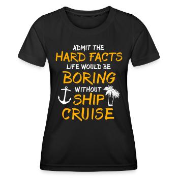Navire de croisière - T-shirt sport Femme - noir - Devant - AI Model Female 172 light (172cm)