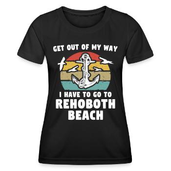 Rehoboth Beach Delaware - Frauen Funktions-T-Shirt - Schwarz - Vorne - AI Model Female 172 light (172cm)