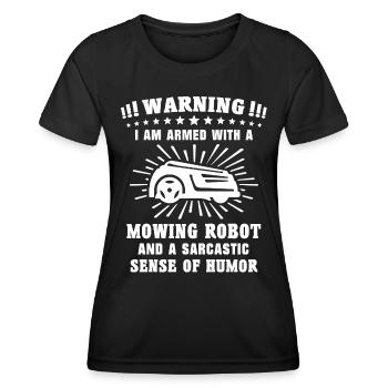Tondeuse robot - T-shirt sport Femme - noir - Devant - AI Model Female 172 light (172cm)