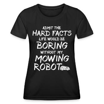 Tondeuse robot - T-shirt sport Femme - noir - Devant - AI Model Female 172 light (172cm)